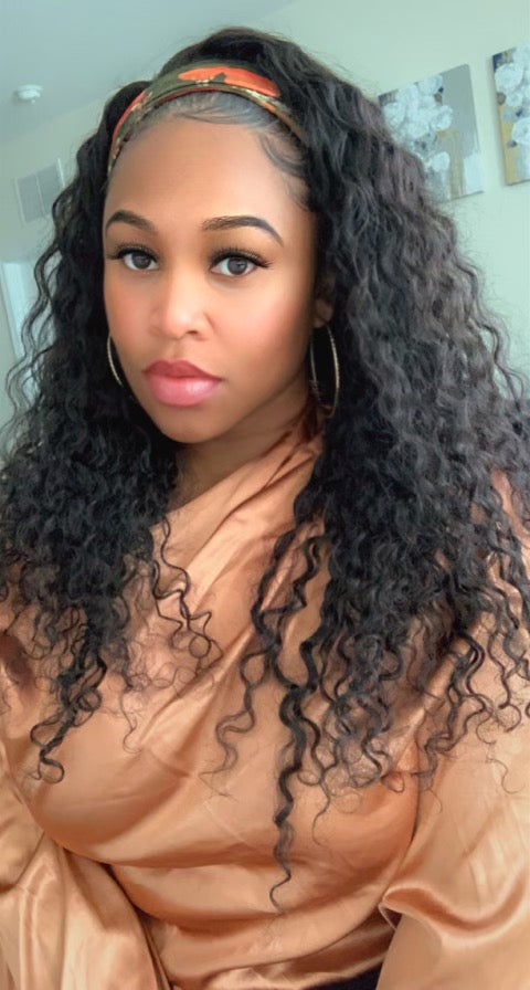 Water wave Affordable headband wig